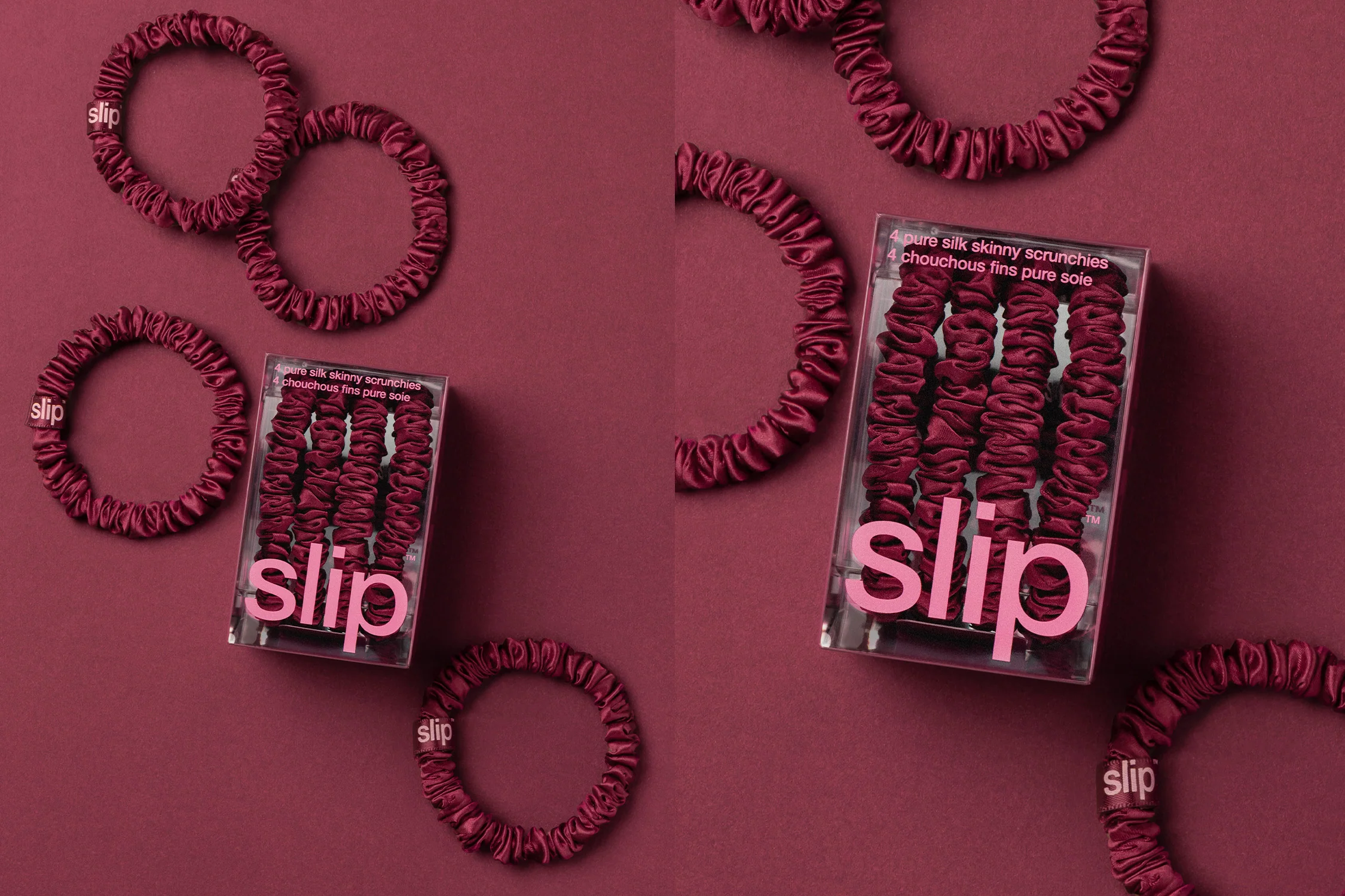 Back to School Maroon Skinny Scrunchies - Image 5