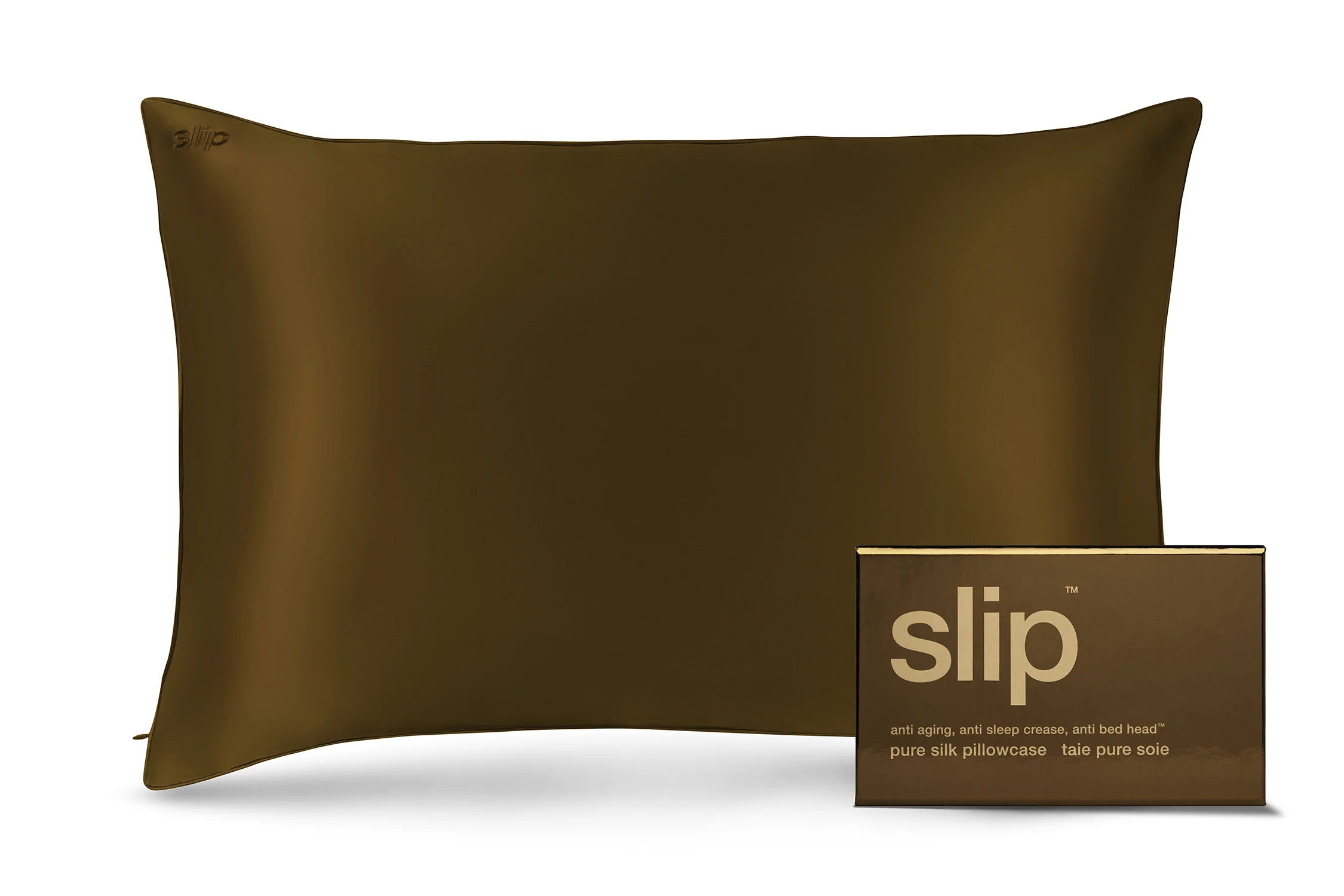 Dark Brown Queen Zippered Pillowcase