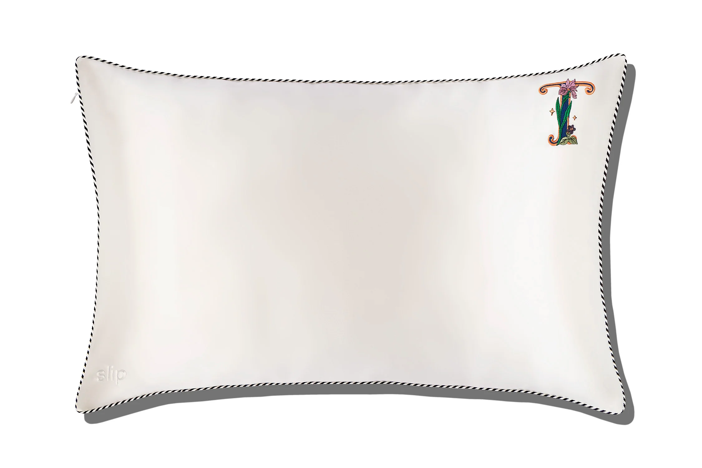 Initial Collection White Queen Zippered Pillowcase - Image 23