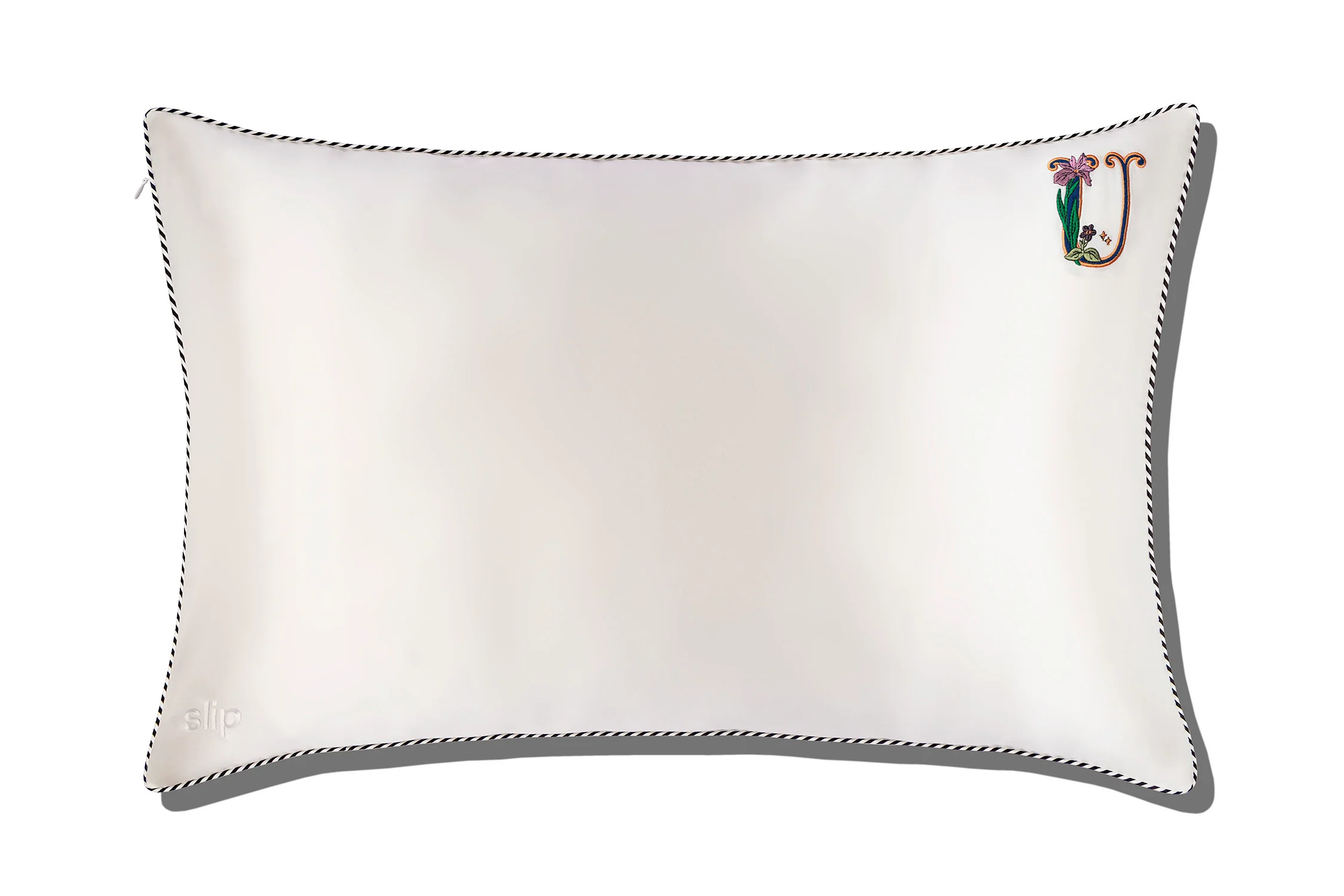 Initial Collection White Queen Zippered Pillowcase - Image 24