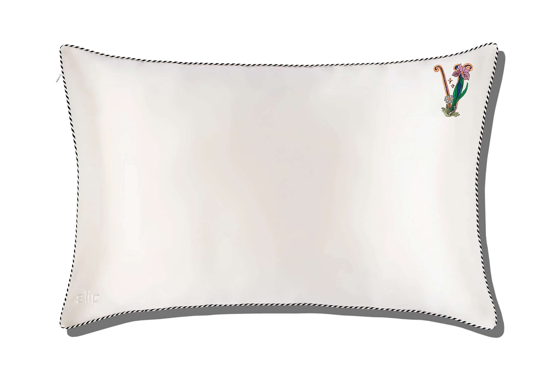 Initial Collection White Queen Zippered Pillowcase - Image 25