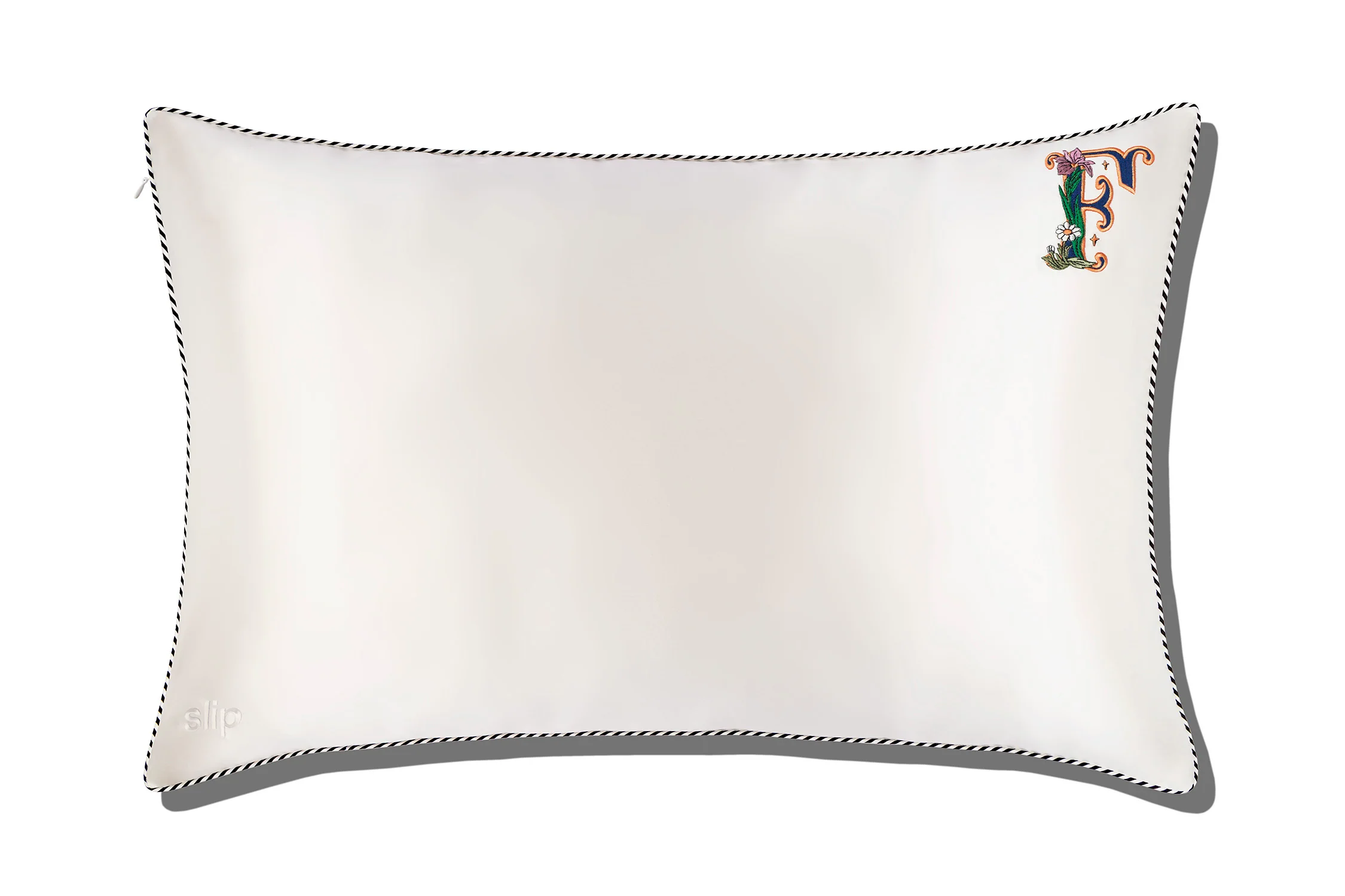 Initial Collection White Queen Zippered Pillowcase - Image 9