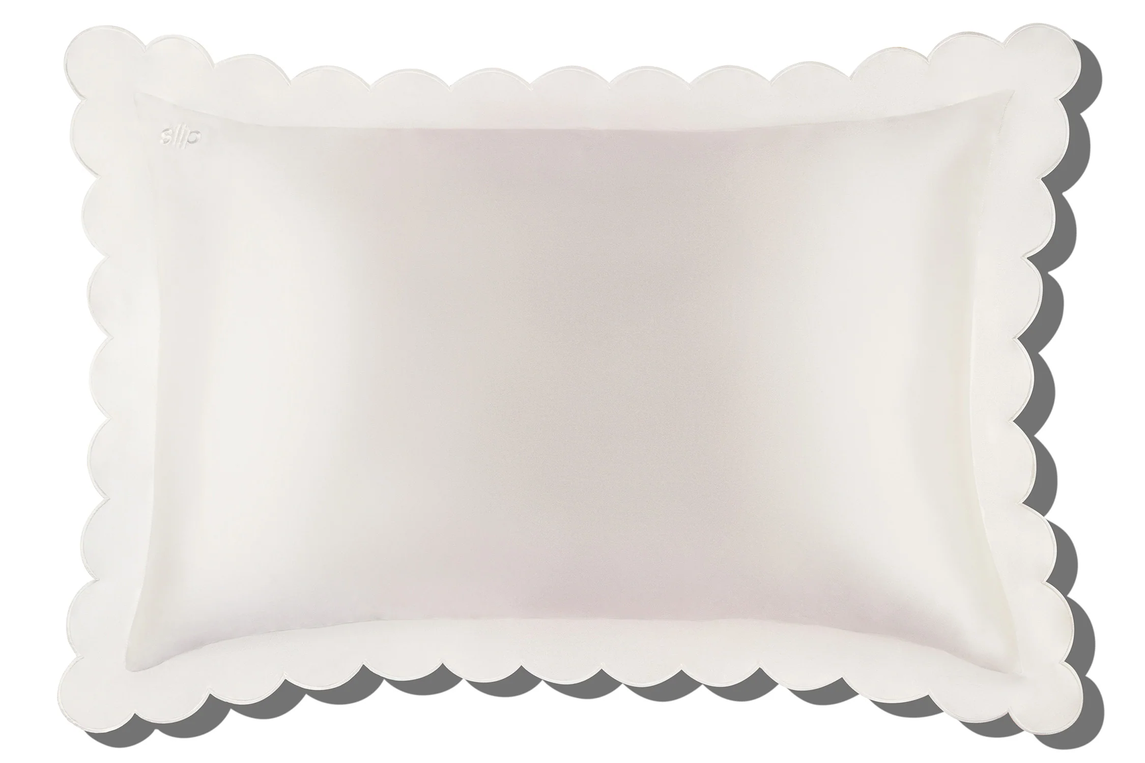 White Queen Zippered Pillowcase with Scalloped Edge - Image 2