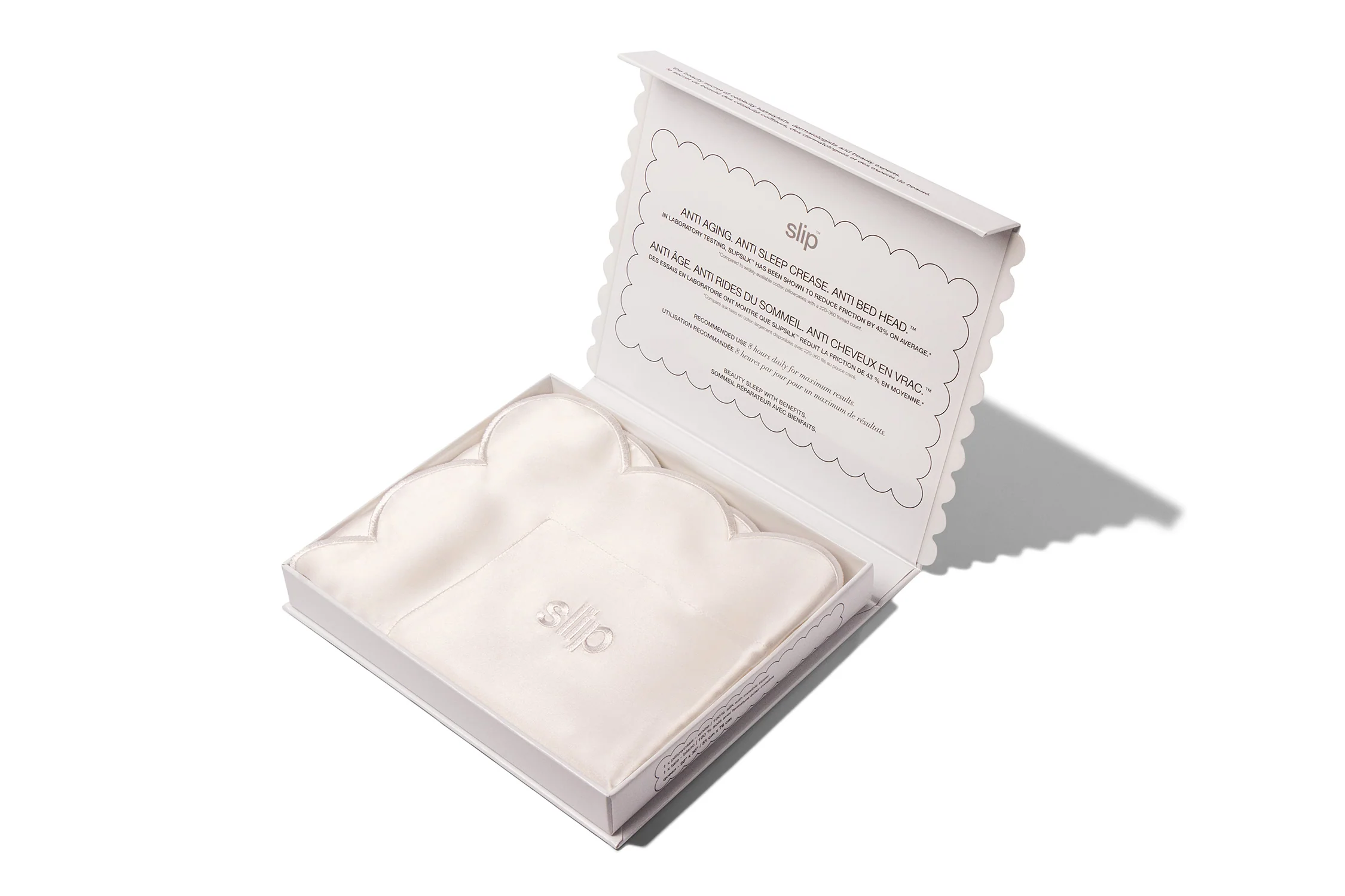 White Queen Zippered Pillowcase with Scalloped Edge - Image 4